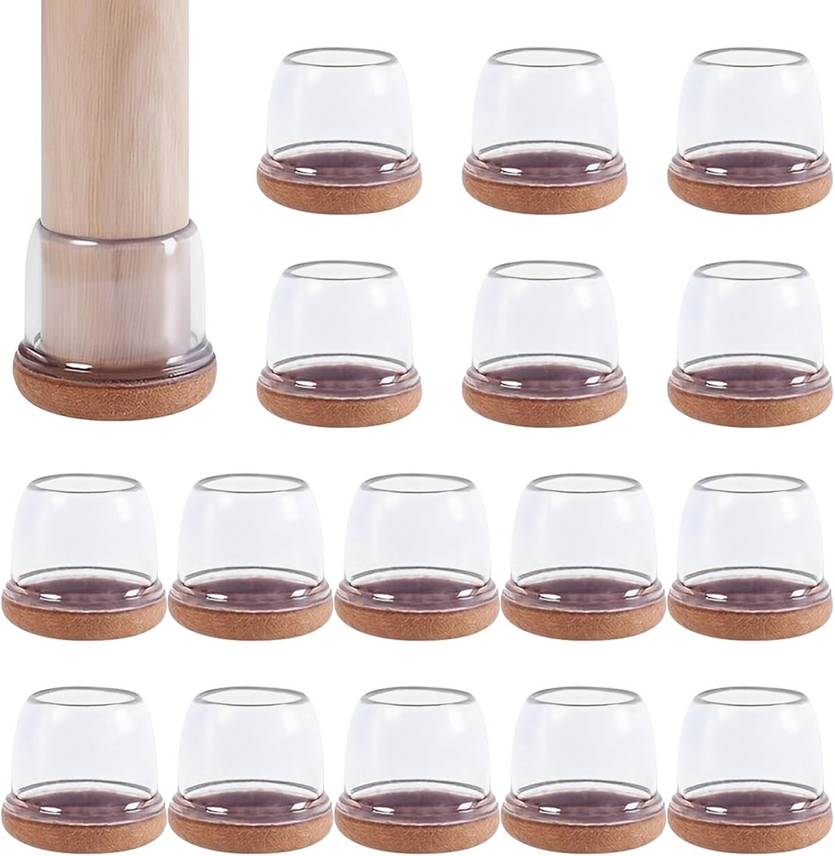 Silicone Chair Leg Caps Round 16 Pieces Protective Caps for Chair Legs Chair Leg Caps Outdoor Garden Chairs Felt - ShopVlot