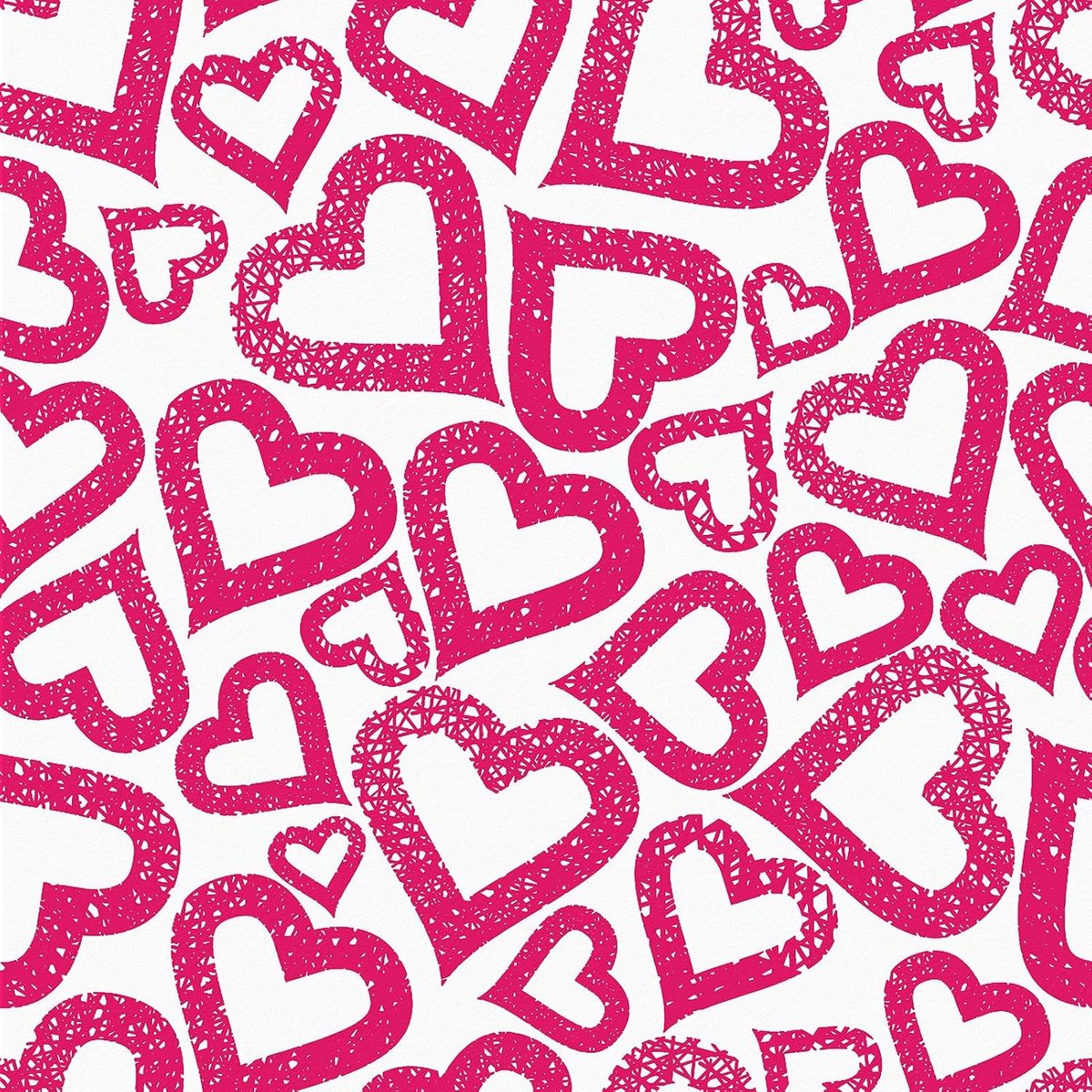 Wallpaper Pink Heart Wallpaper Girls Room Children's Wallpaper Bedroom Wallpaper Ideas 260cm x 44.5cm Self Adhesive - ShopVlot
