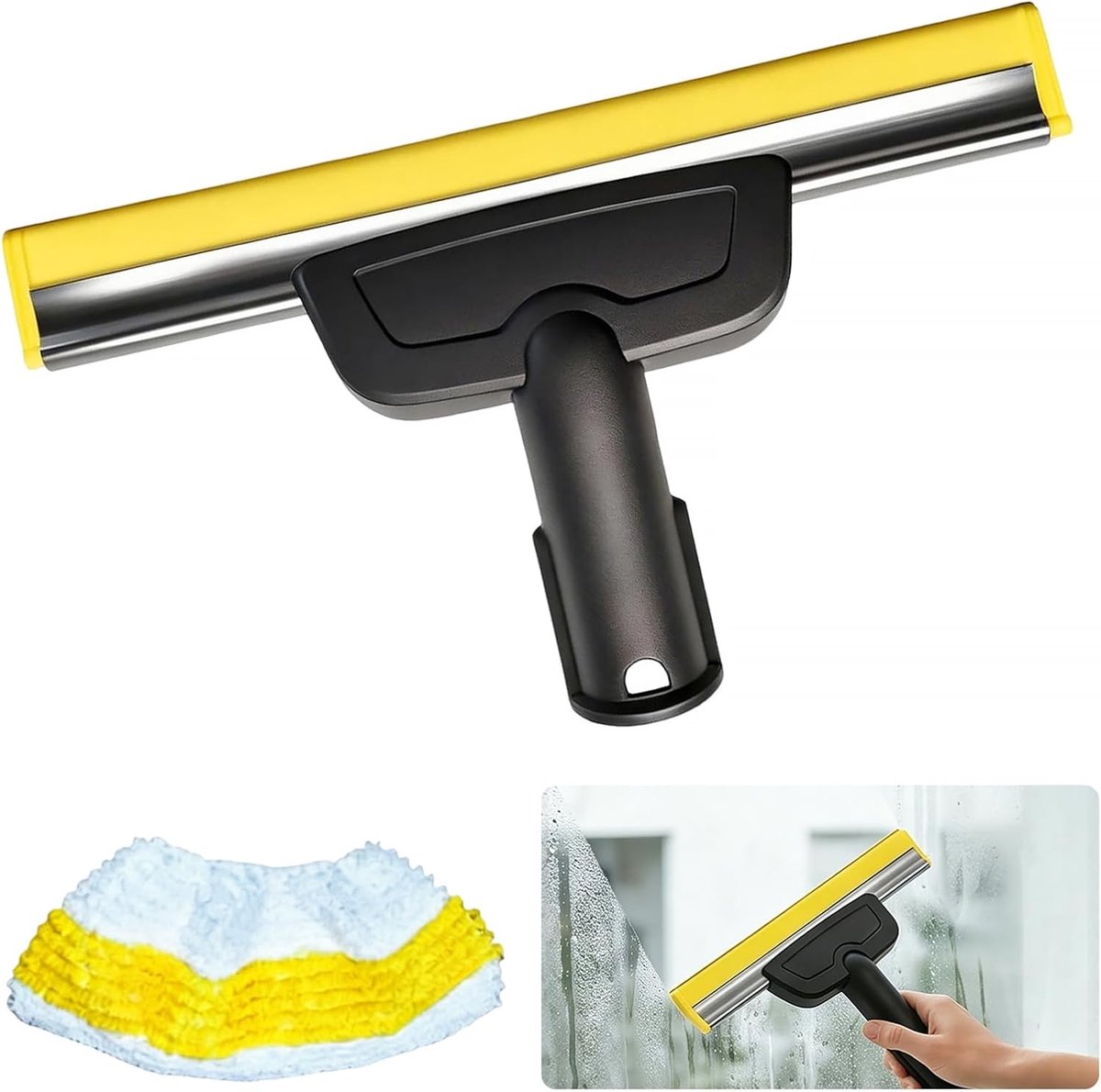 Steam Cleaner, Window Attachment for Kärcher SC1/SC2/SC3/SC4/SC5/SC7/CTK10/20 with Fibre Cloth, Window Nozzle - ShopVlot