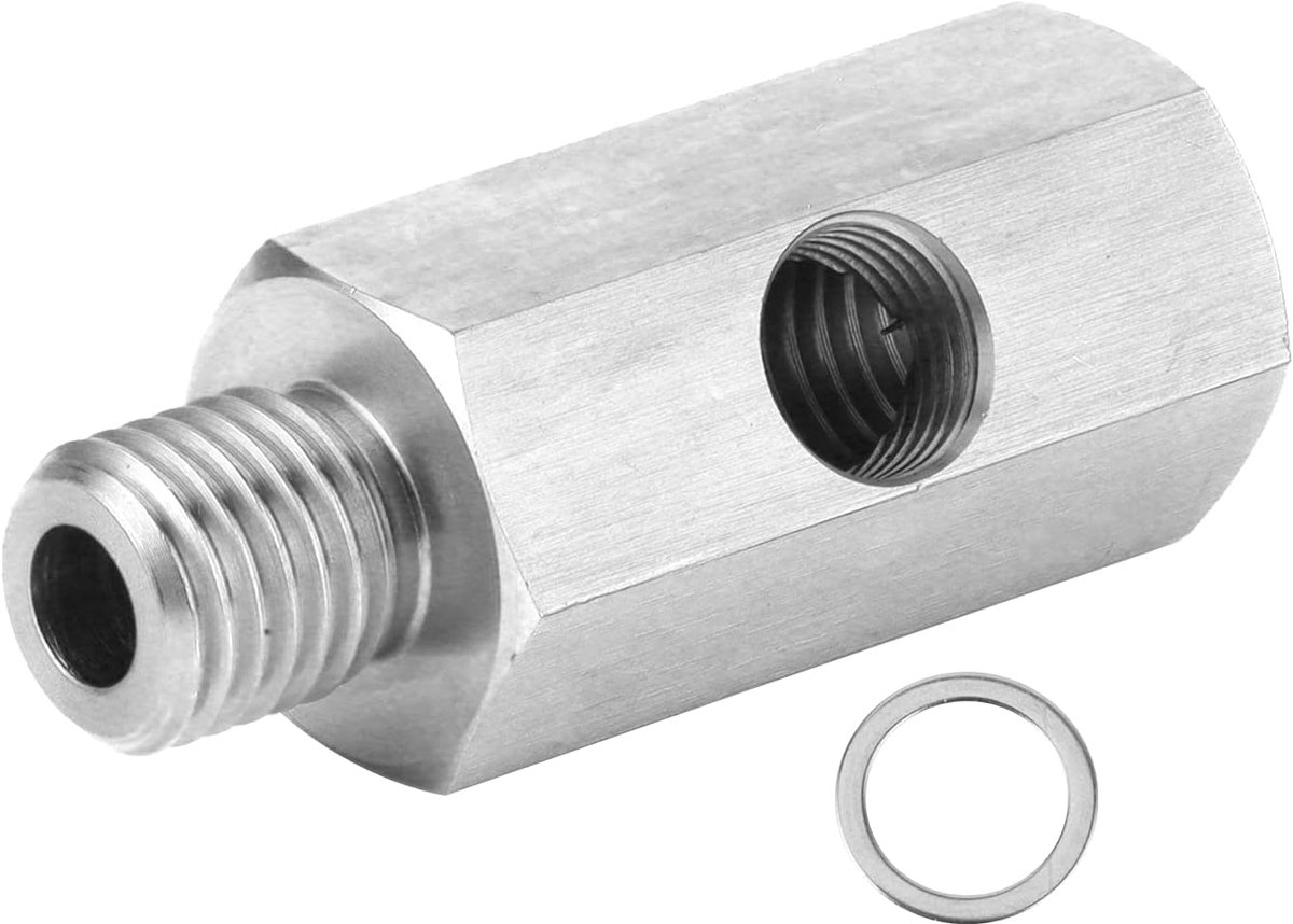 Oil Pressure Sensor T Adapters Turbo Supply Pipe Gauge Hose T Stainless Steel Fitting Male To Female 1/8 Inch To - ShopVlot