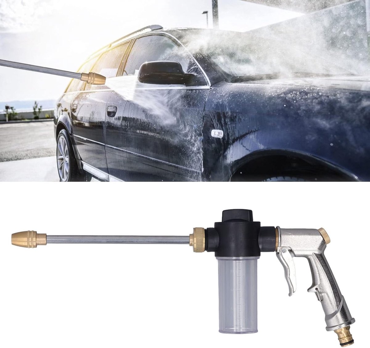 Alloy Washing Machine Gun, High Pressure Sprayer Water Gun Garden Hose Wall Nozzle Sprayer Foam Washer Spray Cleaning - ShopVlot