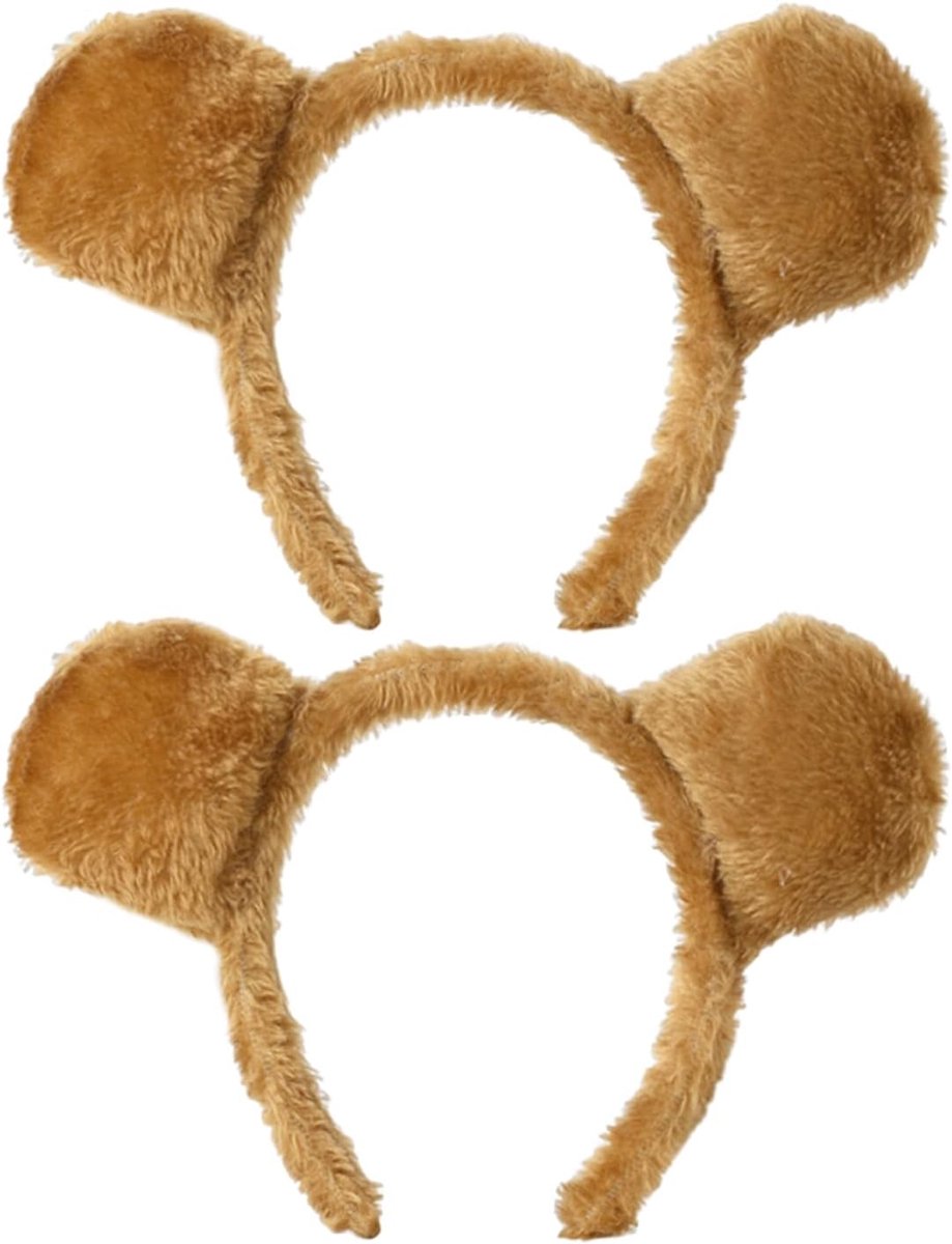 2 Pieces Brown Bear Headbands, Performance Props, Animal Dress Up Headbands, Furry Headbands, Cute Headbands, Creative - ShopVlot
