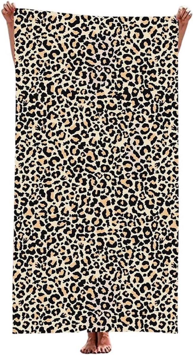 Beach Towel, Leopard Pattern, Large Beach Towel with Leopard Pattern, Quick Drying for Pool, Sea, Beach Towels - ShopVlot