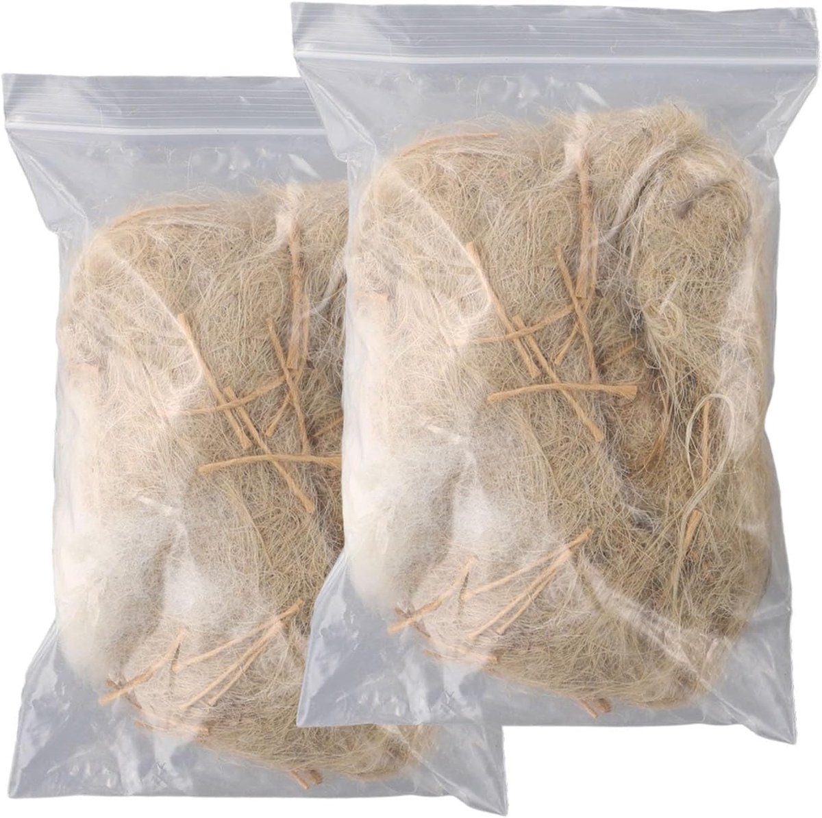 2pcs Bird Nest Material, Bird Nests Bedding Hummingbird Nest Material Jute Silk, Straw, Cotton, Agave Sisalana Mix for - ShopVlot