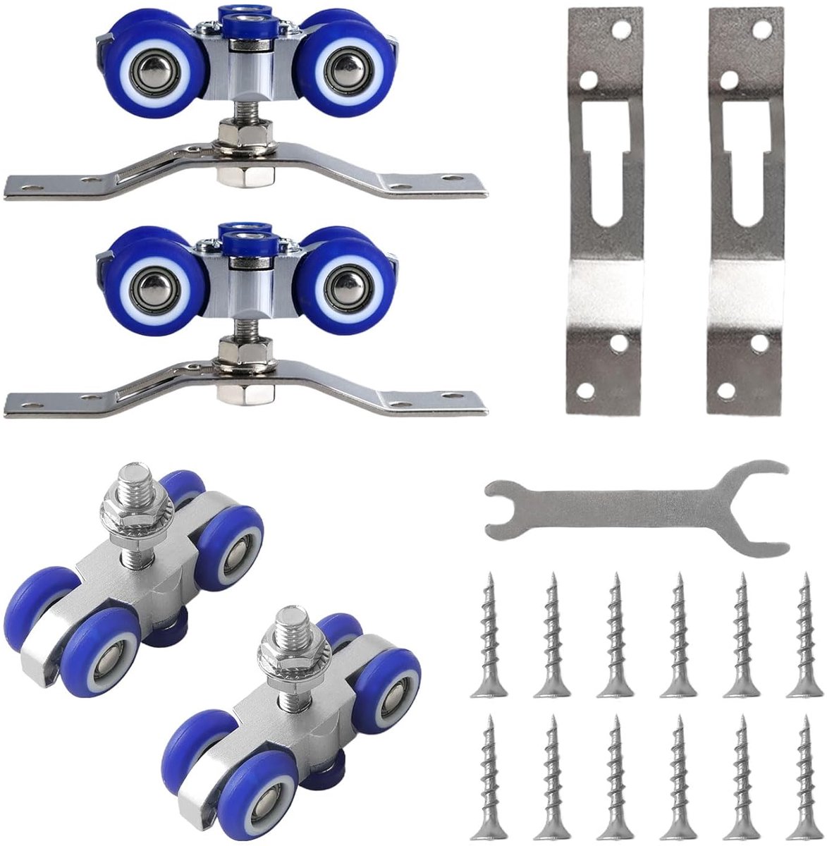2 pieces sliding door fittings, sliding door wheels for interior doors and windows, single sliding door, folding door - ShopVlot