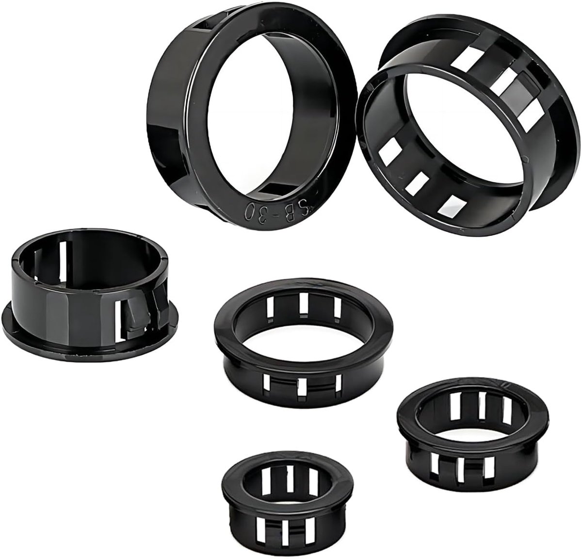 Pack of 20 Cable Hole Covers, Plastic Tubes, Snap Bushings, Mounting Diameter 12 mm, Tulle Protection, Electrical - ShopVlot