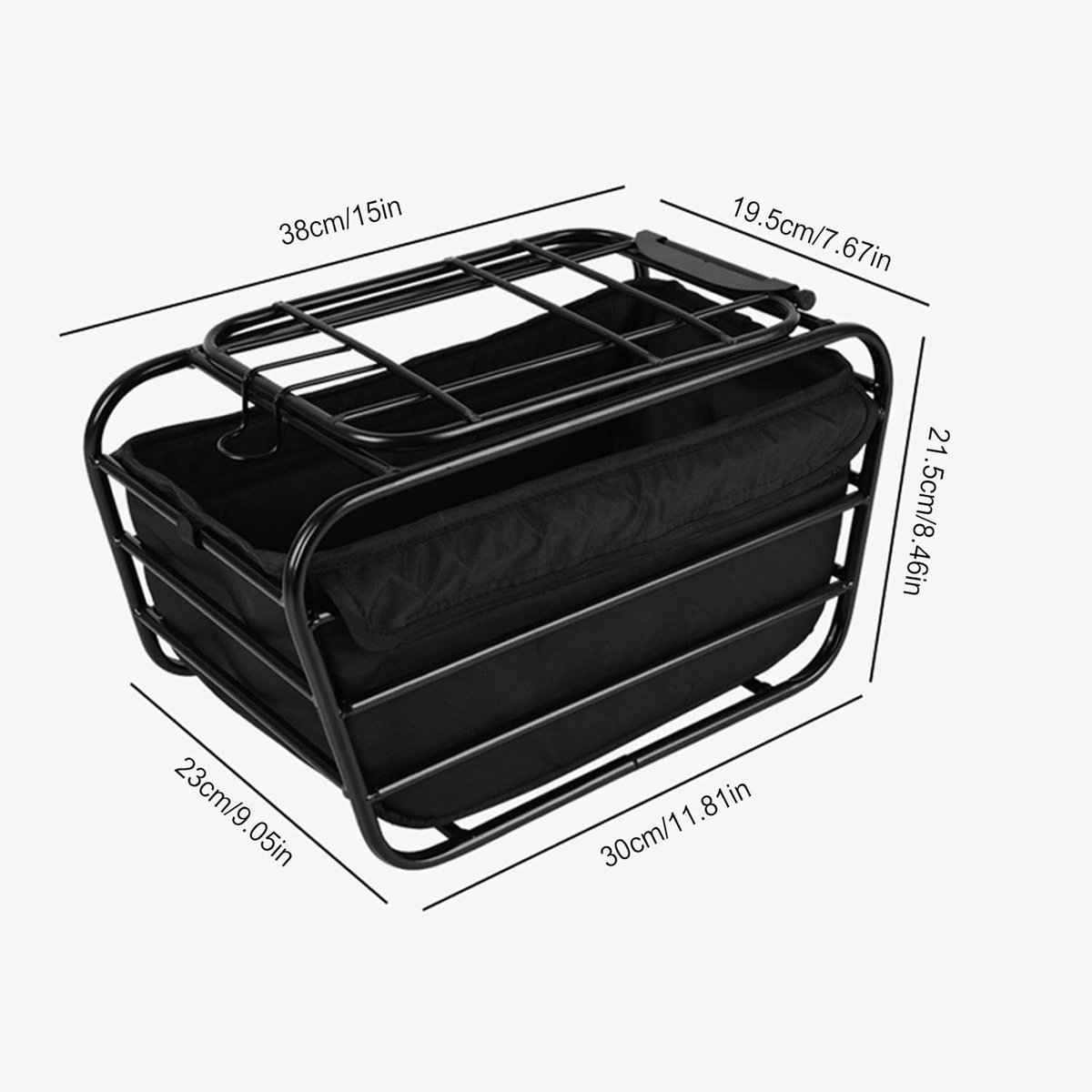 Fietsmand voor huisdieren - Fietsmand bagage - Vervoer huisdier - Afgesloten met deksel - 30 x 23 x 21.5 cm