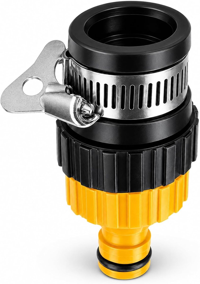Slangadapter Binnenkraan Connector - Kunststof Rubber 15mm - Universele Slangaansluiting voor Tuinbewatering - ShopVlot