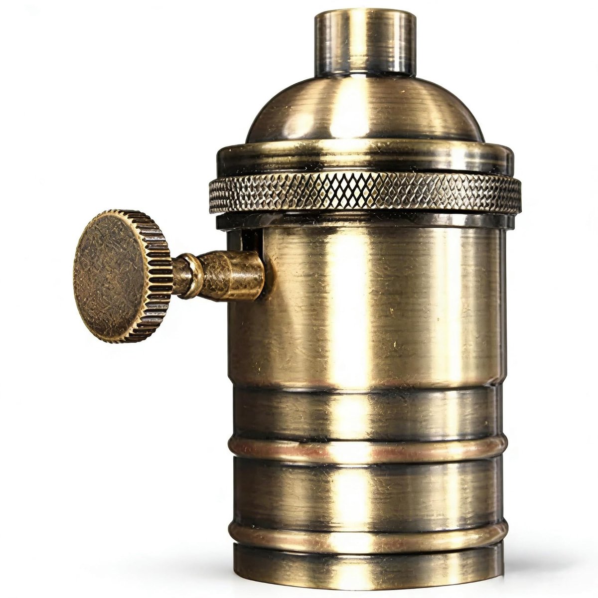 Vintage lamp holder E26/E27 - antieke fitting - messing schakelaar - vintage charme voor uw interieur - ShopVlot