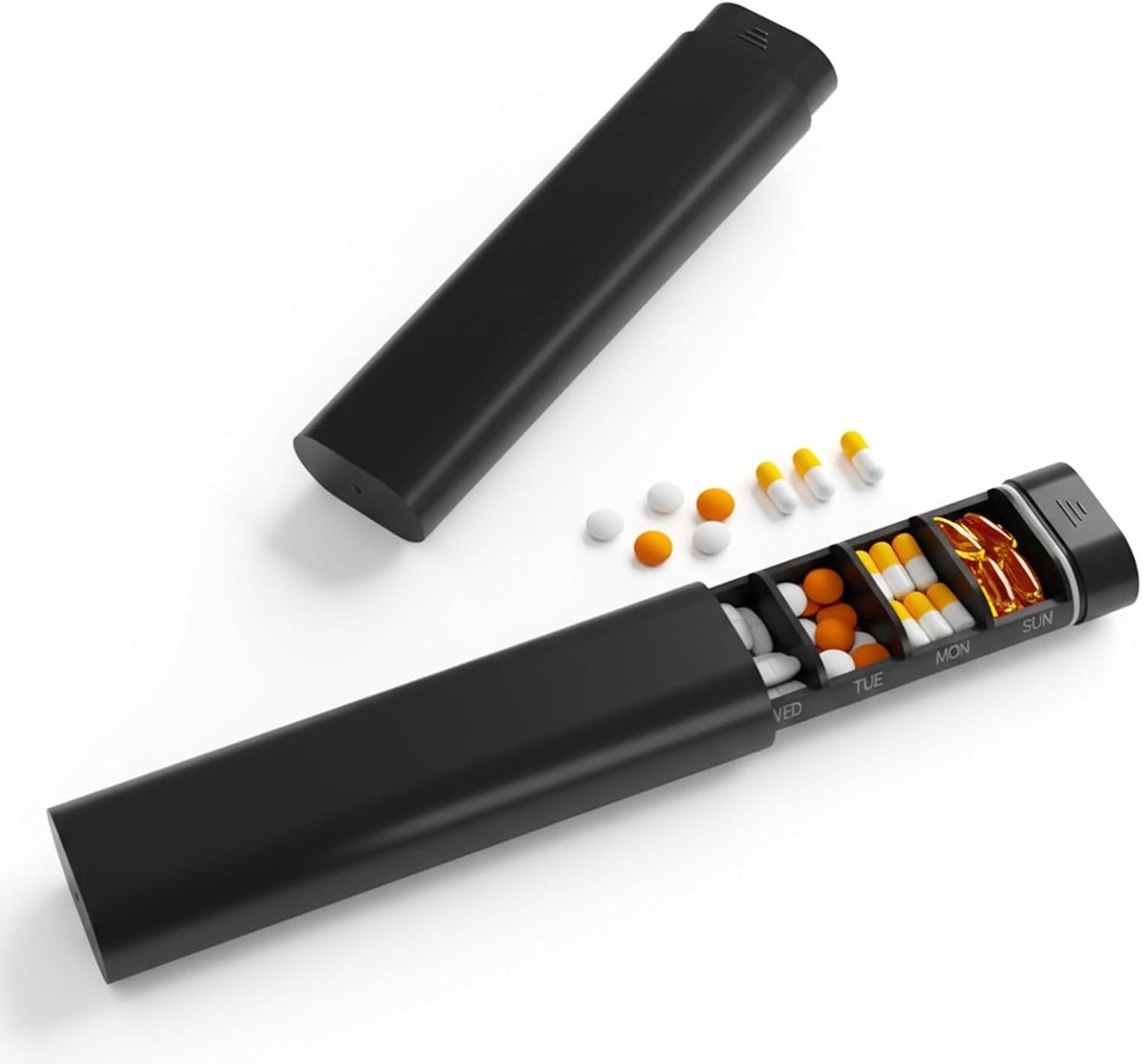 Tablettenbox voor 7 dagen - praktische pillendoos voor medicijnen, vitamines en supplementen, ideaal voor op reis en dagelijks gebruik