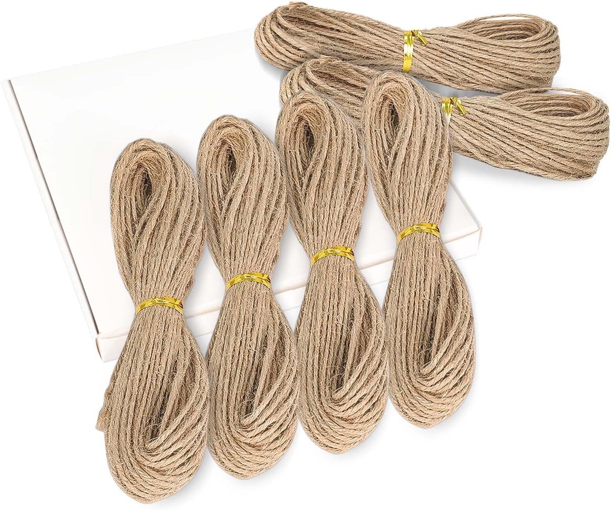 Jute touw Ø 2 mm - natuurlijke kleur - 120 m sterk en veelzijdig - perfect voor tuinieren - ShopVlot