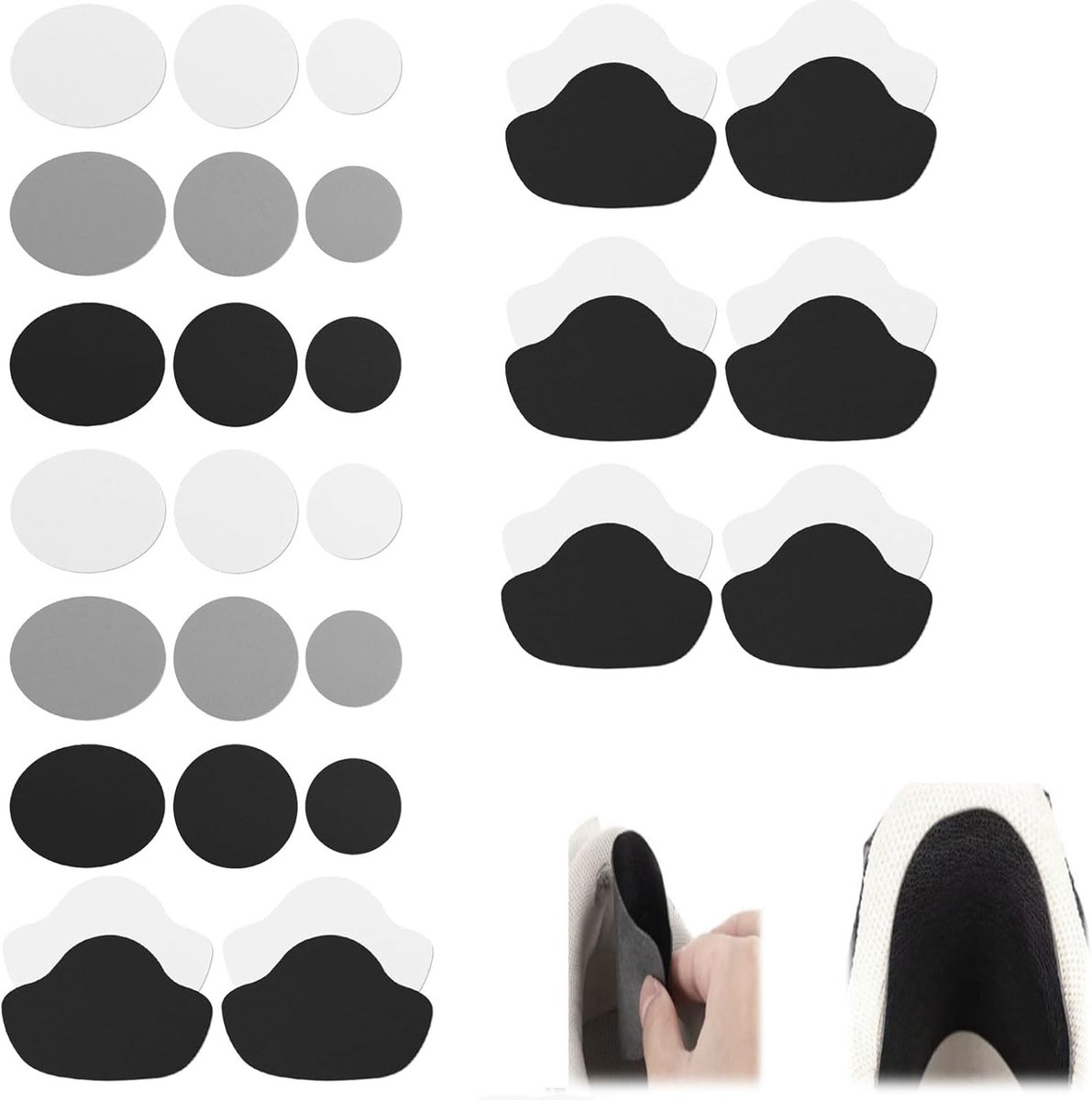 Sneaker reparatie patches - 34 stuks - voor leren schoenen - herstel van gaten - eenvoudig te gebruiken - ShopVlot