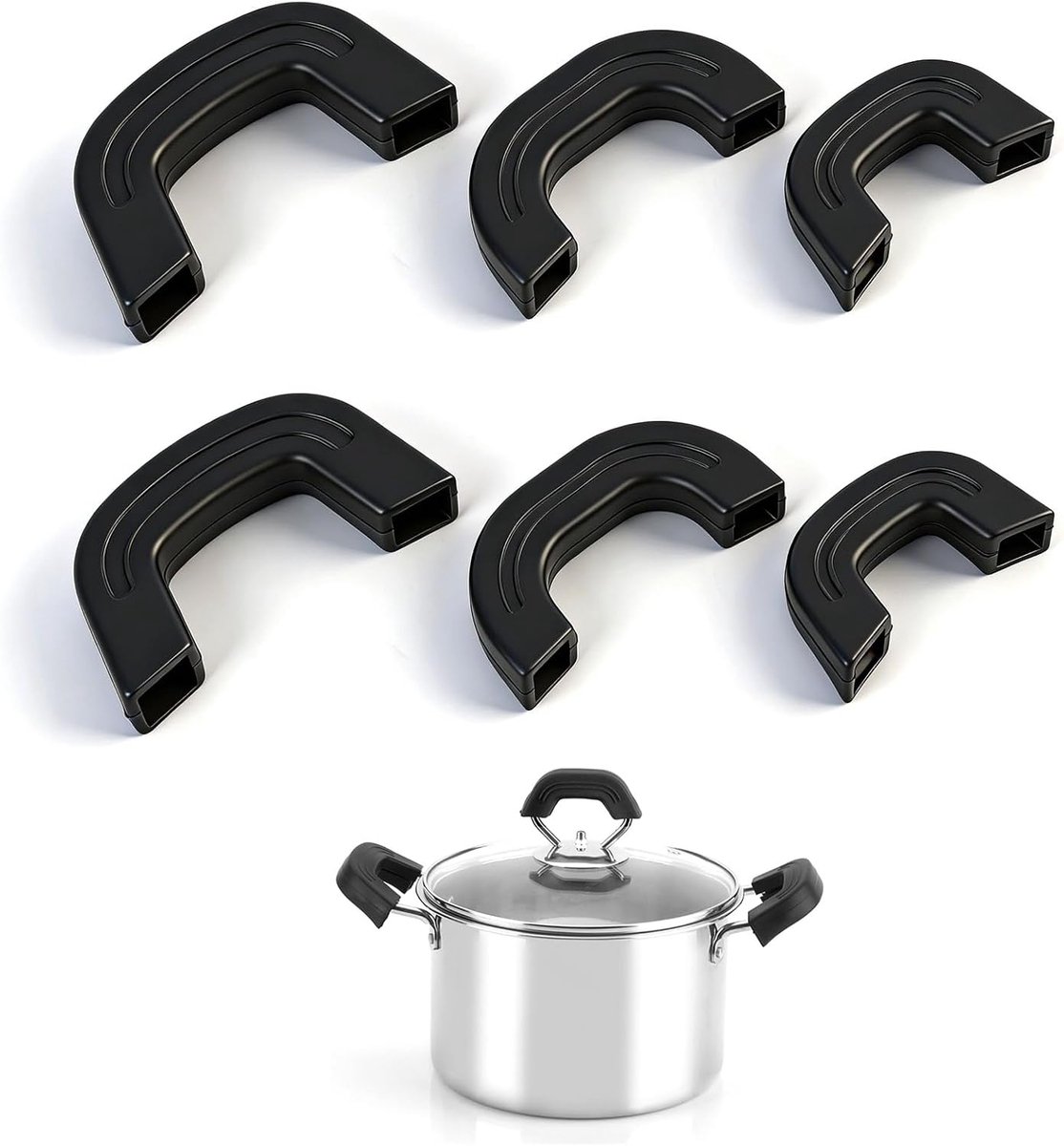 Silicone Pan Handgrepen Set - 3 Maten - Universele Bescherming - Hittebestendig en Antislip - ShopVlot