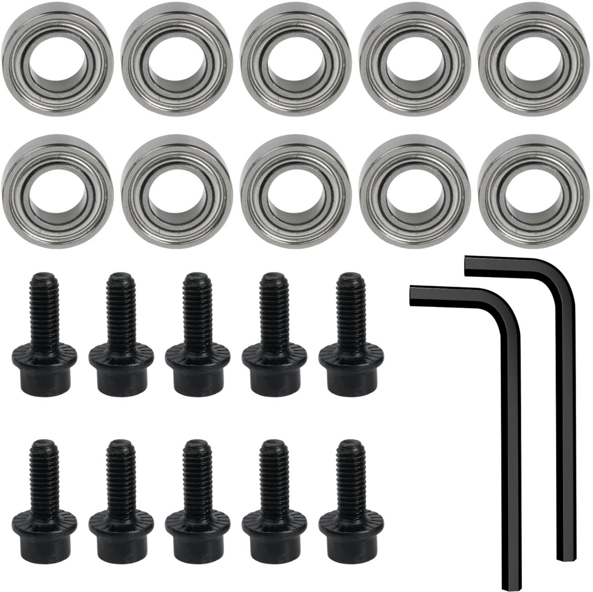 Kogellagers voor frees 4,76 x 9,52 mm - 10 stuks met schroeven - hoge precisie - voor schone sneden - ShopVlot