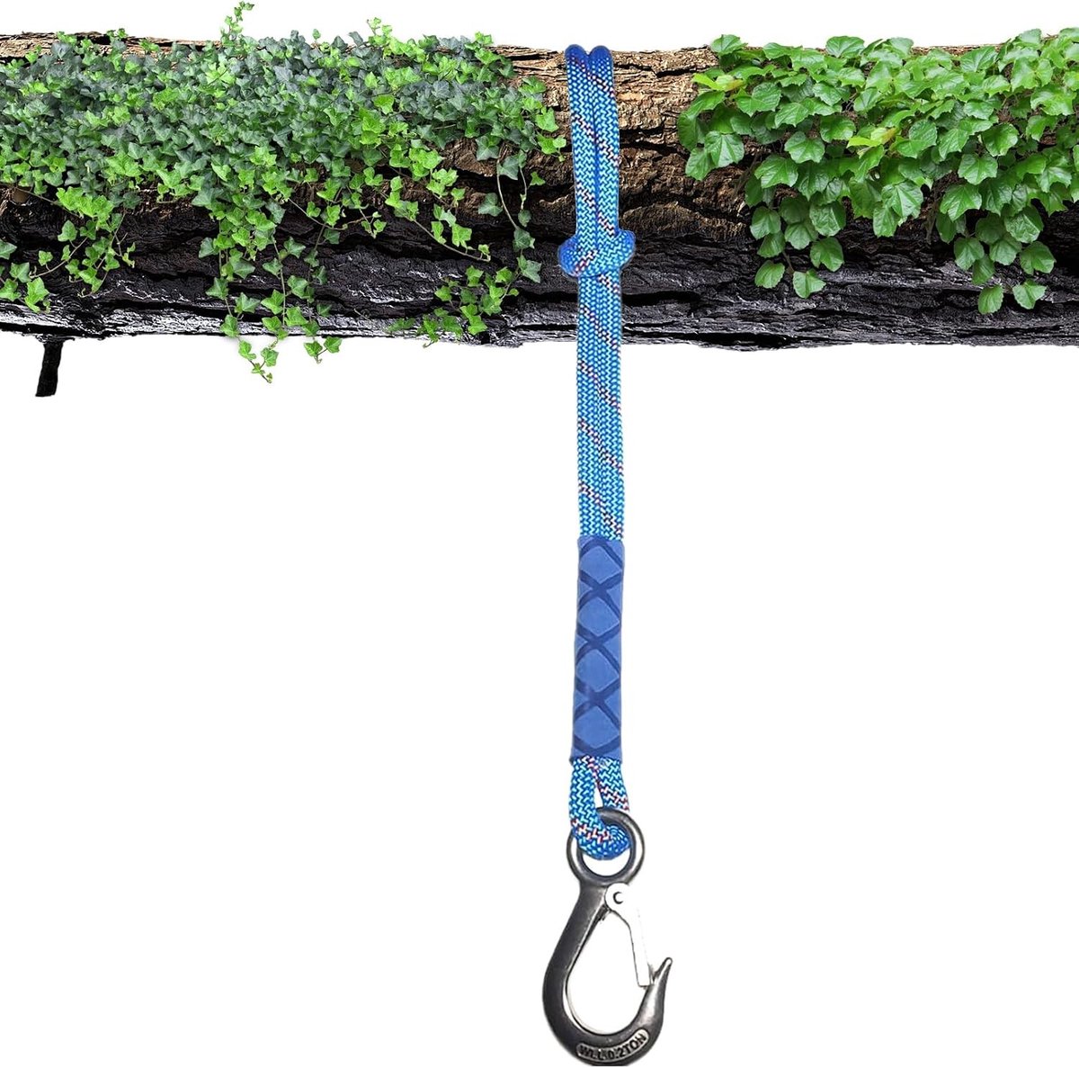 Hammock Bevestigingskoord met Haak voor Binnen en Buiten, Sterk Touw voor Bomen, 200 kg Draagvermogen, 10 mm Dikte, 100 cm Lengte