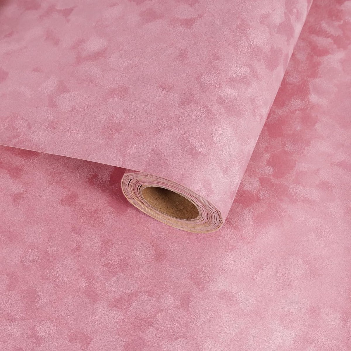 Zelfklevend fluweel behang 30cmx300cm - koraalroze - zachte flockstructuur - perfect voor juwelendozen - ShopVlot