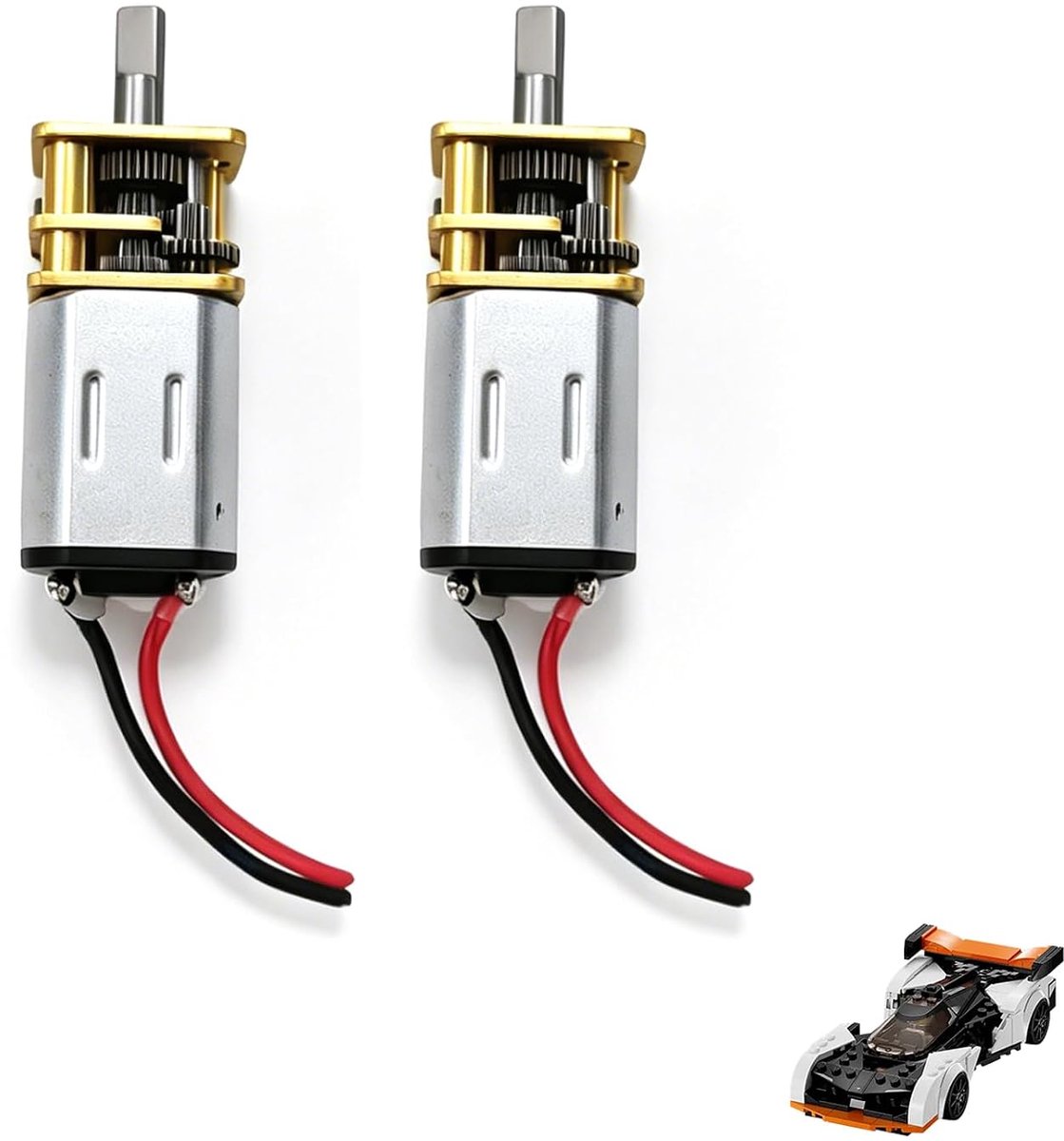 Versnellingsmotor set van 2 N20 - 5 V 40 tpm - zeer nauwkeurig - ideaal voor robots en doe-het-zelfprojecten - ShopVlot