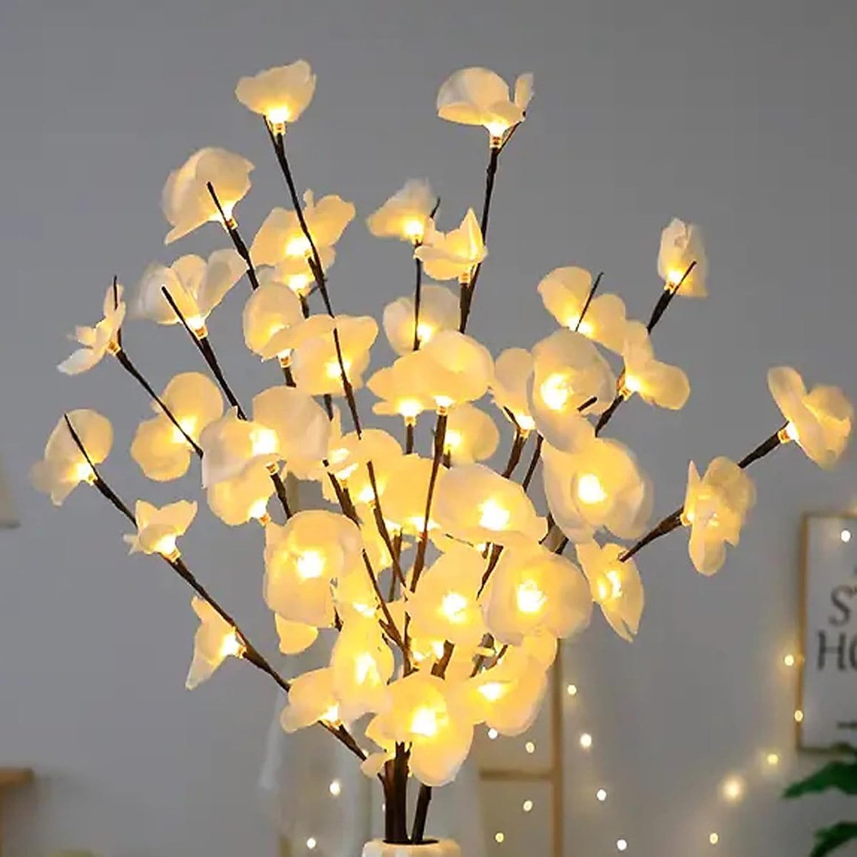 Decoratieve lichttakken LED - kunstbloemen voor binnen en buiten - energiezuinig en aanpasbaar - ShopVlot