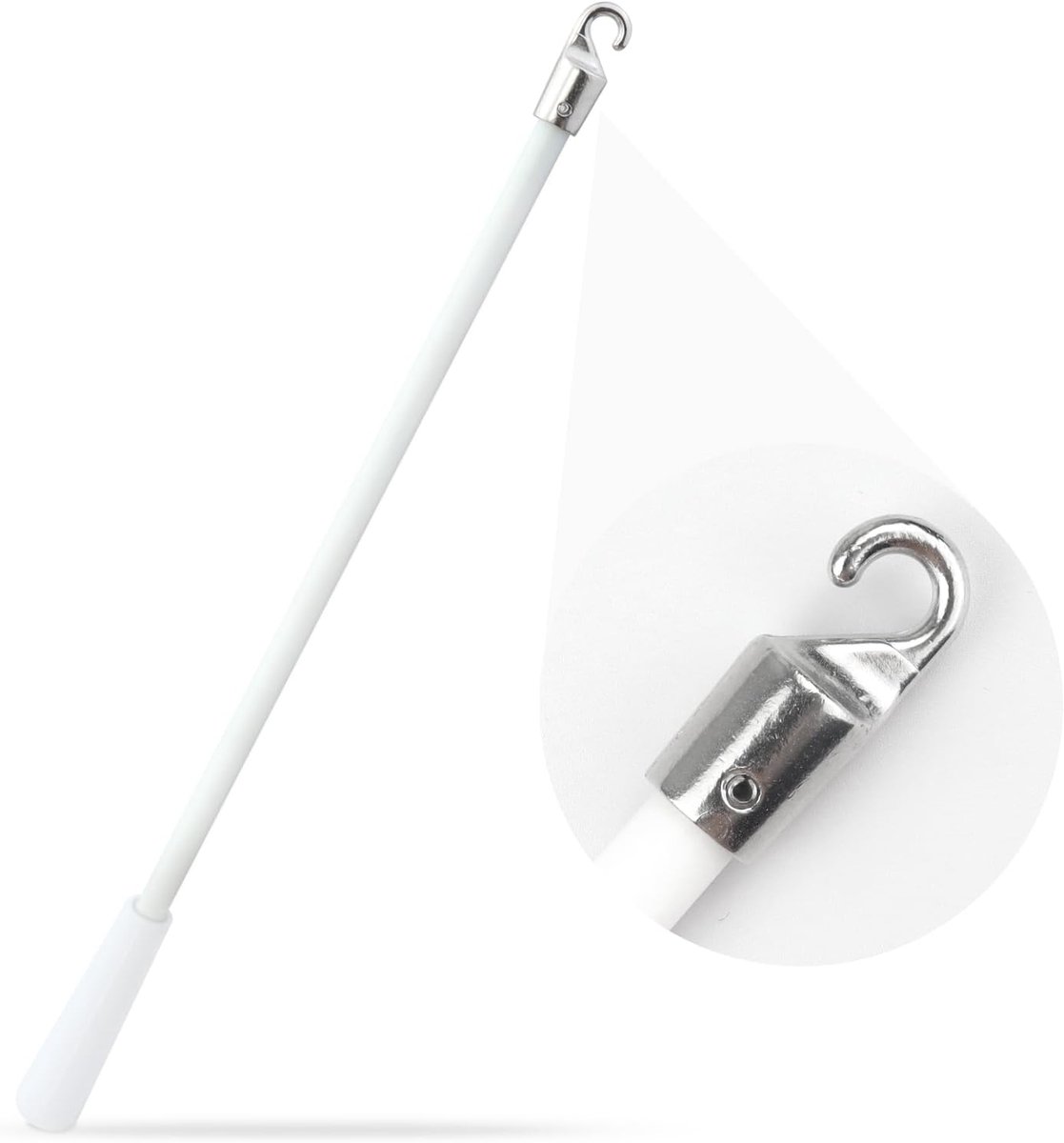 Verticale jaloezie bedieningstang 31cm - fiberglass met metalen haak - vervangingsonderdeel voor rolgordijnen - ShopVlot