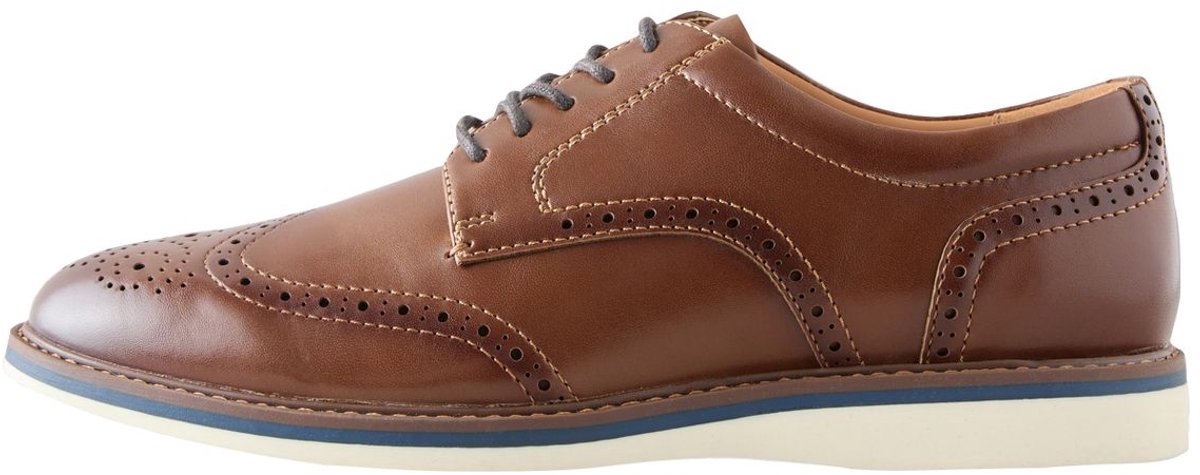 Next - Heren - Brogues met contrastzool - Bruin