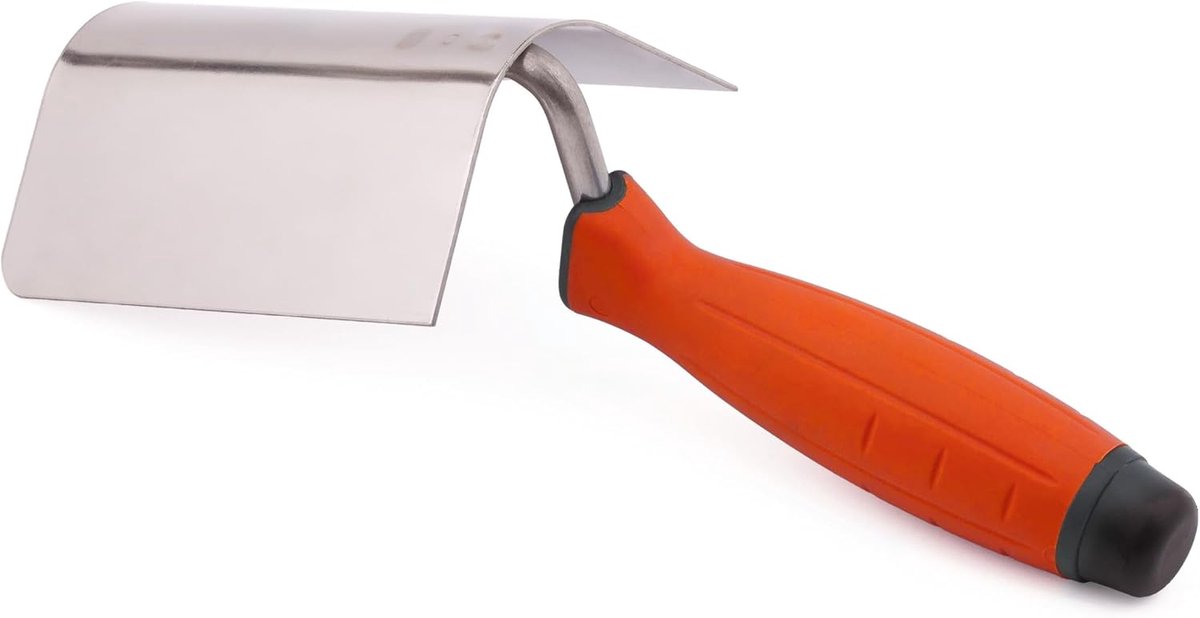 Hoekspaan 120 x 95 mm - Ronde spaan - Roestvrij staal - Ergonomisch handvat voor comfort - ShopVlot