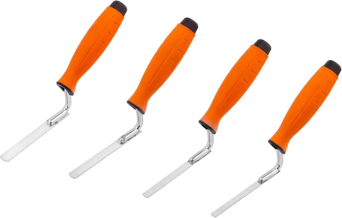 Voegenijzer set van 4 - RVS - flexibele lemmet - ideaal voor voegen van steen - ShopVlot