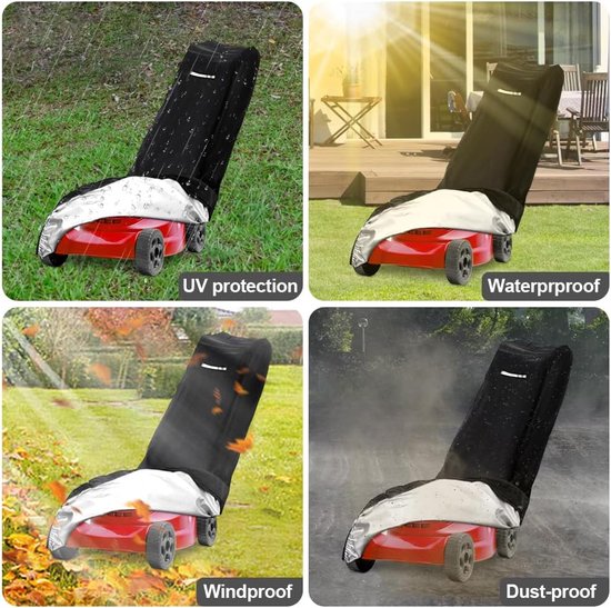 Grasmaaiercover 193 x 108 x 66 cm - Waterdicht Oxford - UV-bestendig en stofdicht - Bescherm je grasmaaier - ShopVlot — afbeelding 3