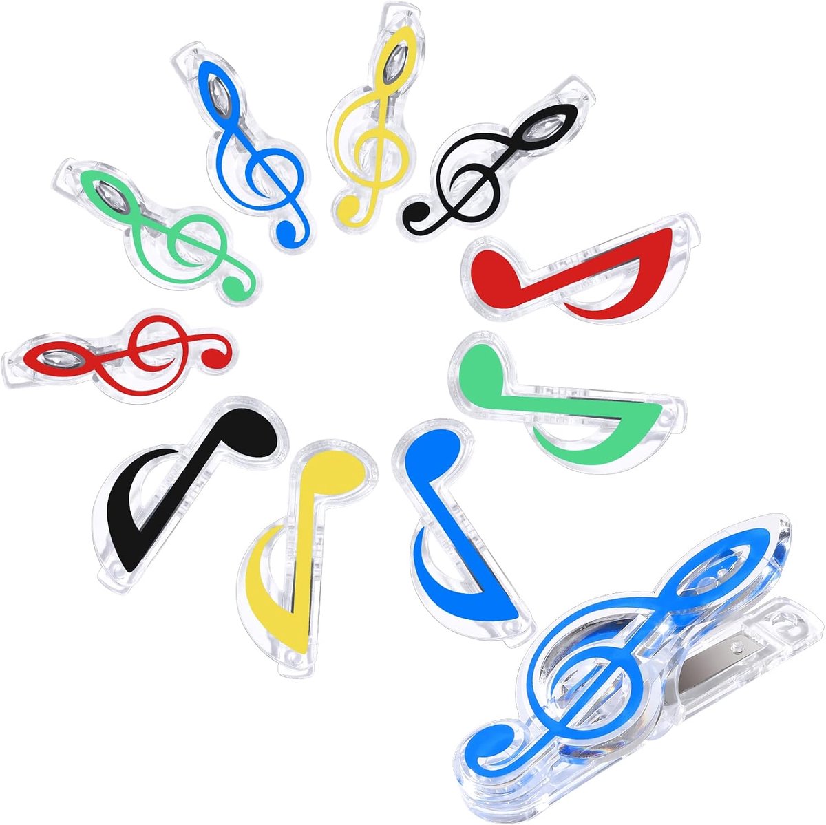 Notenclips muziekboek pagina houder - plastic muziekboek clip - 5 kleuren - ideaal voor violisten - ShopVlot