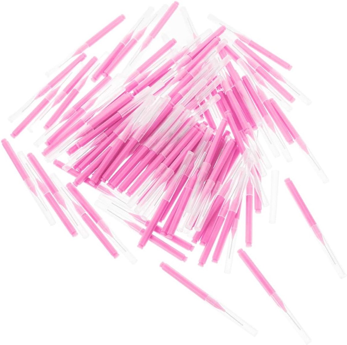 Interdentale Borstels - Tandenstokers Flossers - Mondhygiëne Verbeteren - Speciaal Voor Beugels - 6.8 cm - Roze