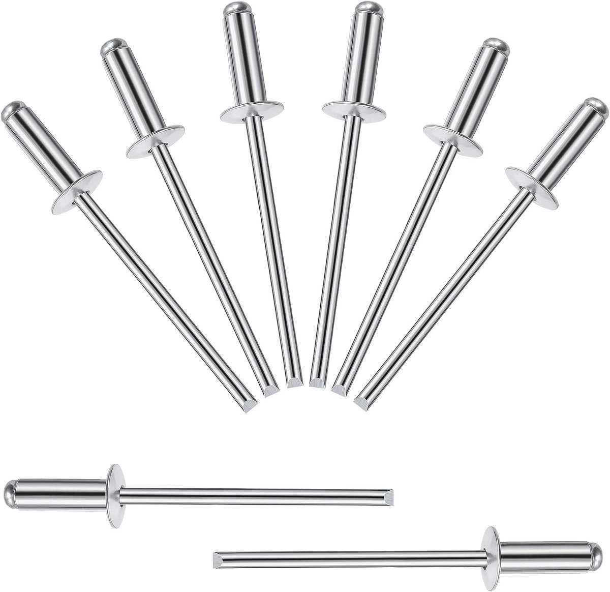 Blindrivetten 3.6 x 10 mm - Aluminium handvat met stalen mandrel - 100 stuks, veelzijdig gebruik - ShopVlot