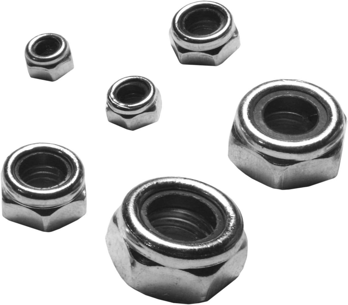 Set van 200 stuks zelfborgende moeren M4-M12 - in 2 doosjes - stevige constructie - geschikt voor diverse toepassingen - ShopVlot