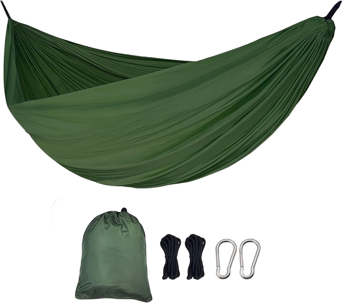 Hammock Outdoor 270 x 140 cm - Nylon Ripstop - 300 kg draagvermogen - Ideaal voor camping en tuin - ShopVlot