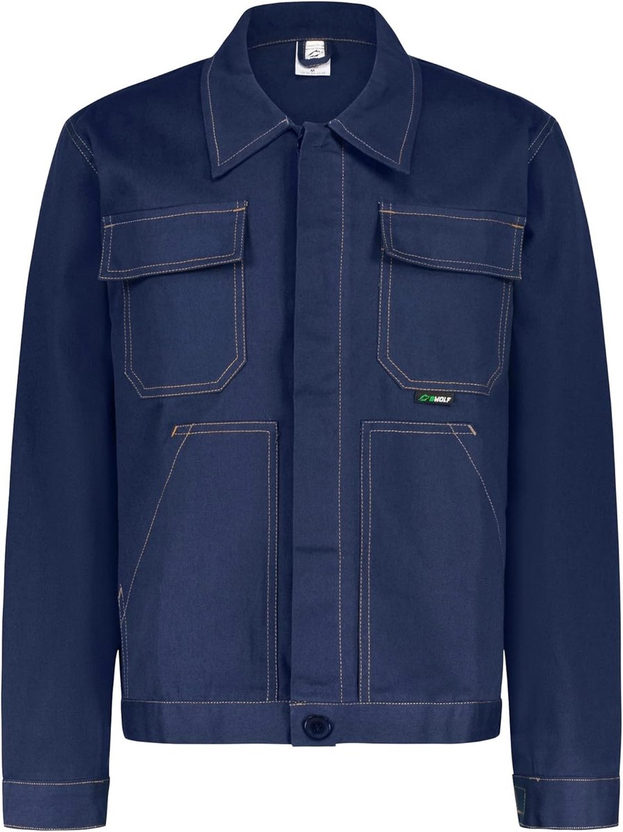 Werkjas heren - Anax - katoen - Hydron blauw - ideale bescherming - ShopVlot