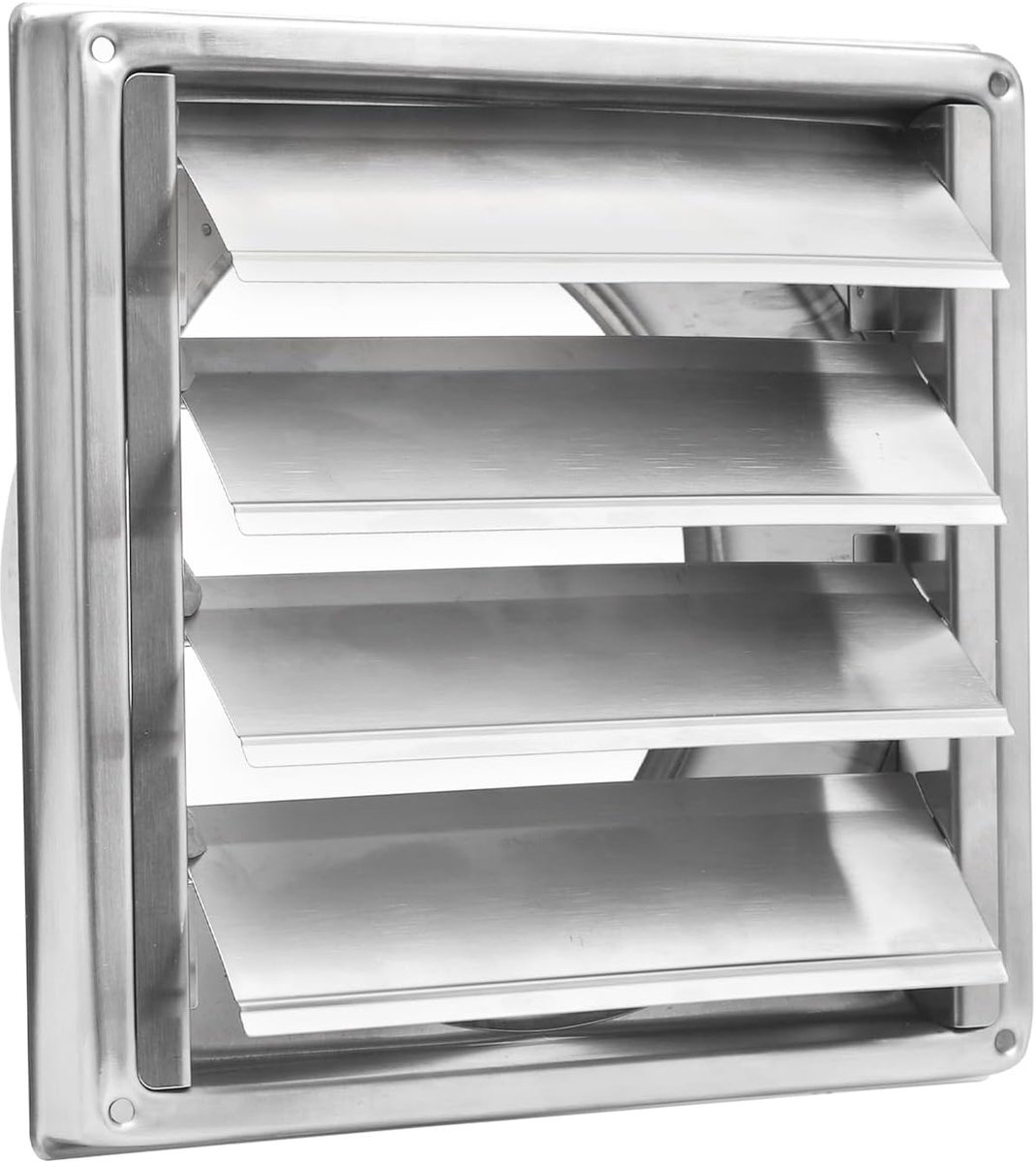 Ventilatierooster 150 mm - roestvrij staal - met beweegbare lamellen - voor optimale ventilatie - ShopVlot