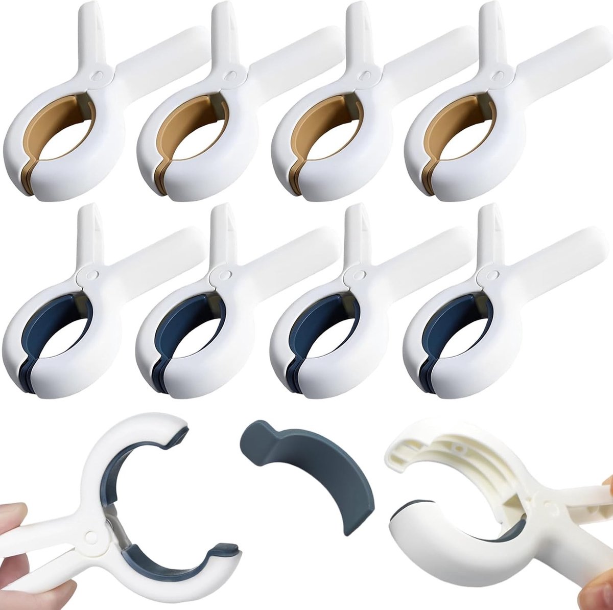 Strandhanddoekclips - Zwart - Heavy Duty - Winddichte Handdoek Klemmen voor Strandstoelen en Ligstoelen