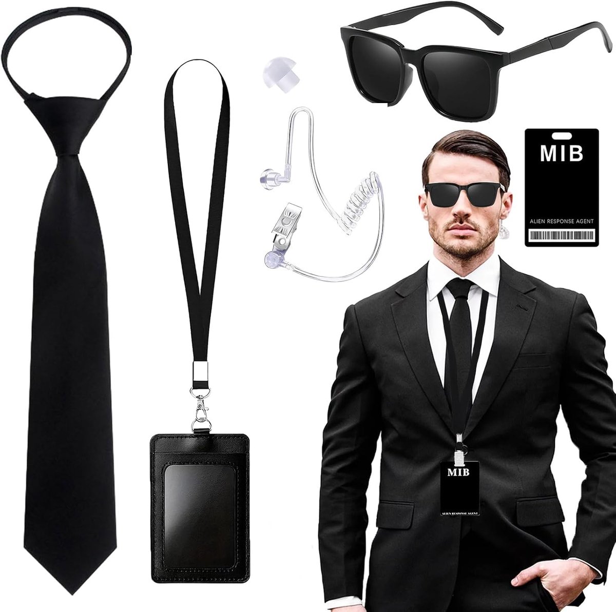 Agent kostuum accessoires - Secret Service set - Spy outfit voor mannen en tieners - Perfect voor cosplay - ShopVlot