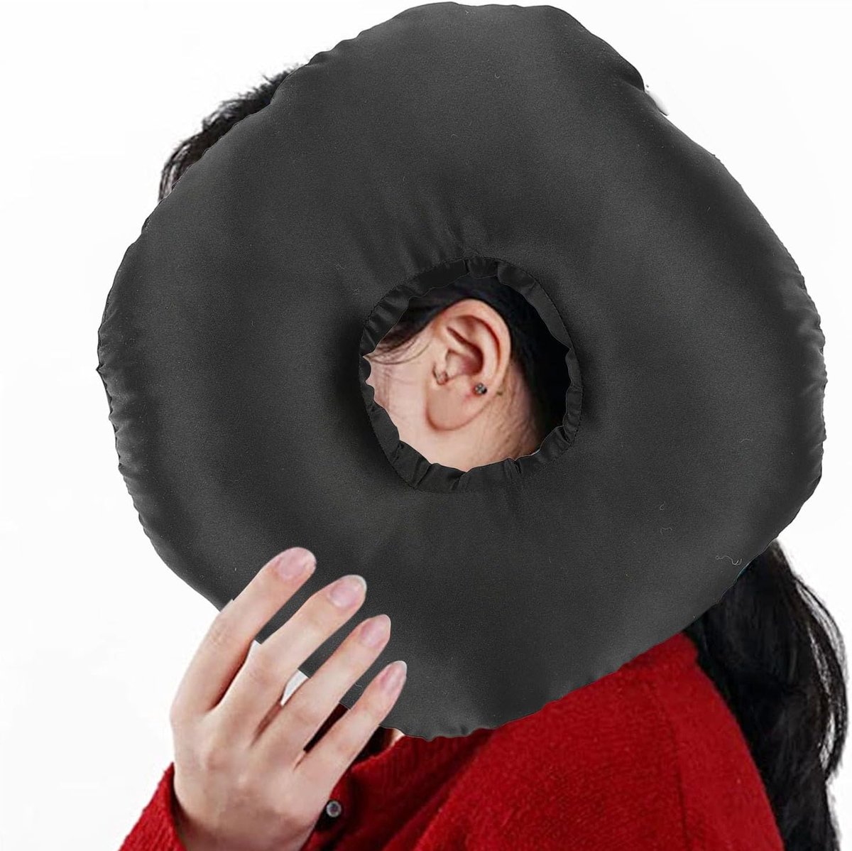 Earmuff kussen met oorgat - zijliggend ontwerp - ademend materiaal - comfortabel slapen - ShopVlot