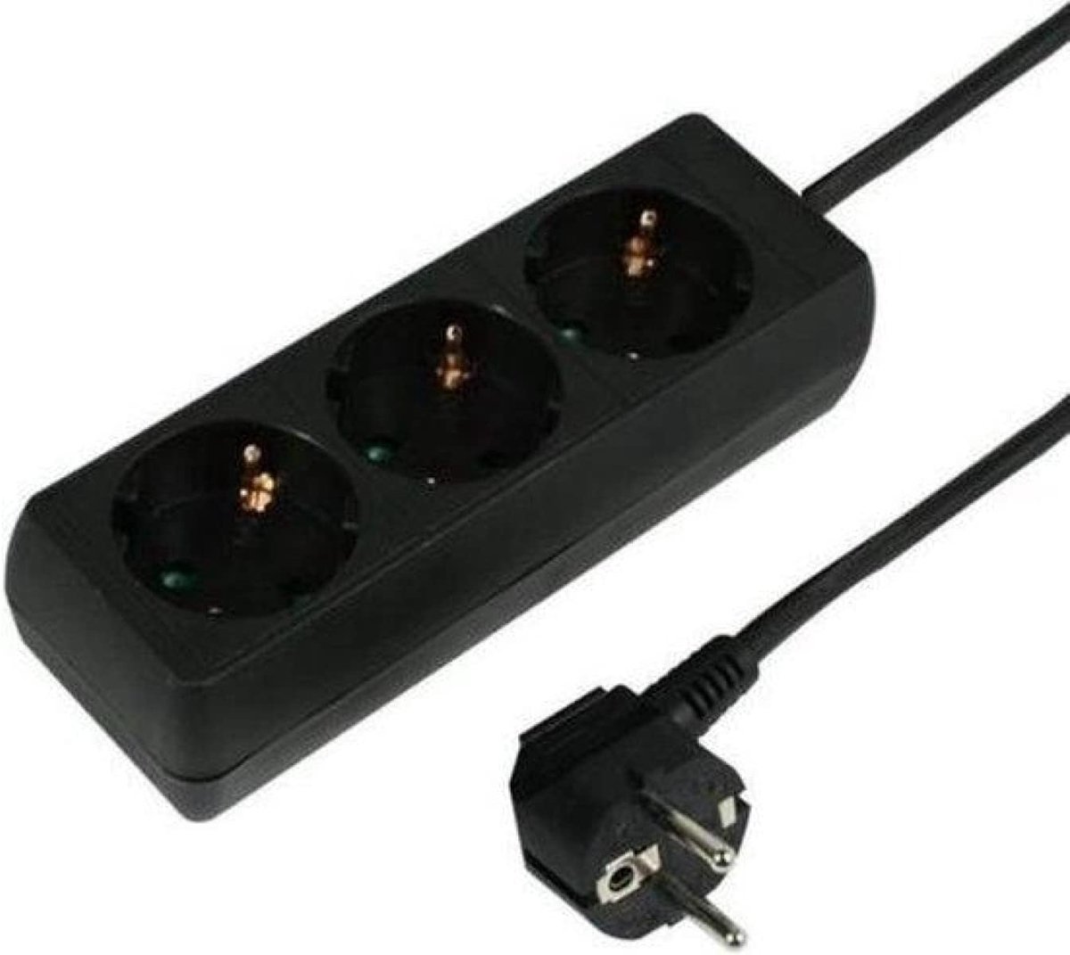 Verlengsnoer 3-slot 5 m - Zwart - Stevige kabel - Ideaal voor thuisgebruik - ShopVlot