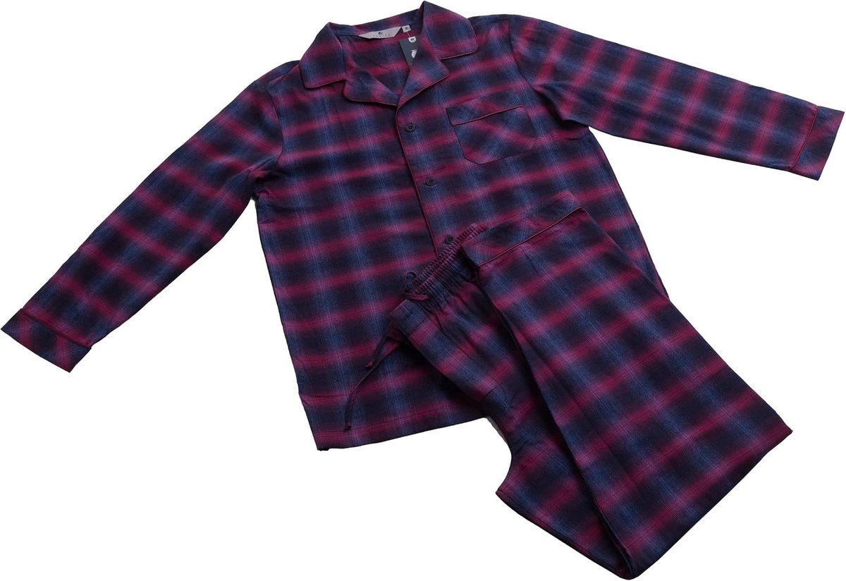 Pyjamastel heren - 100% flanel katoen - comfortabel - ideaal voor een goede nachtrust - ShopVlot