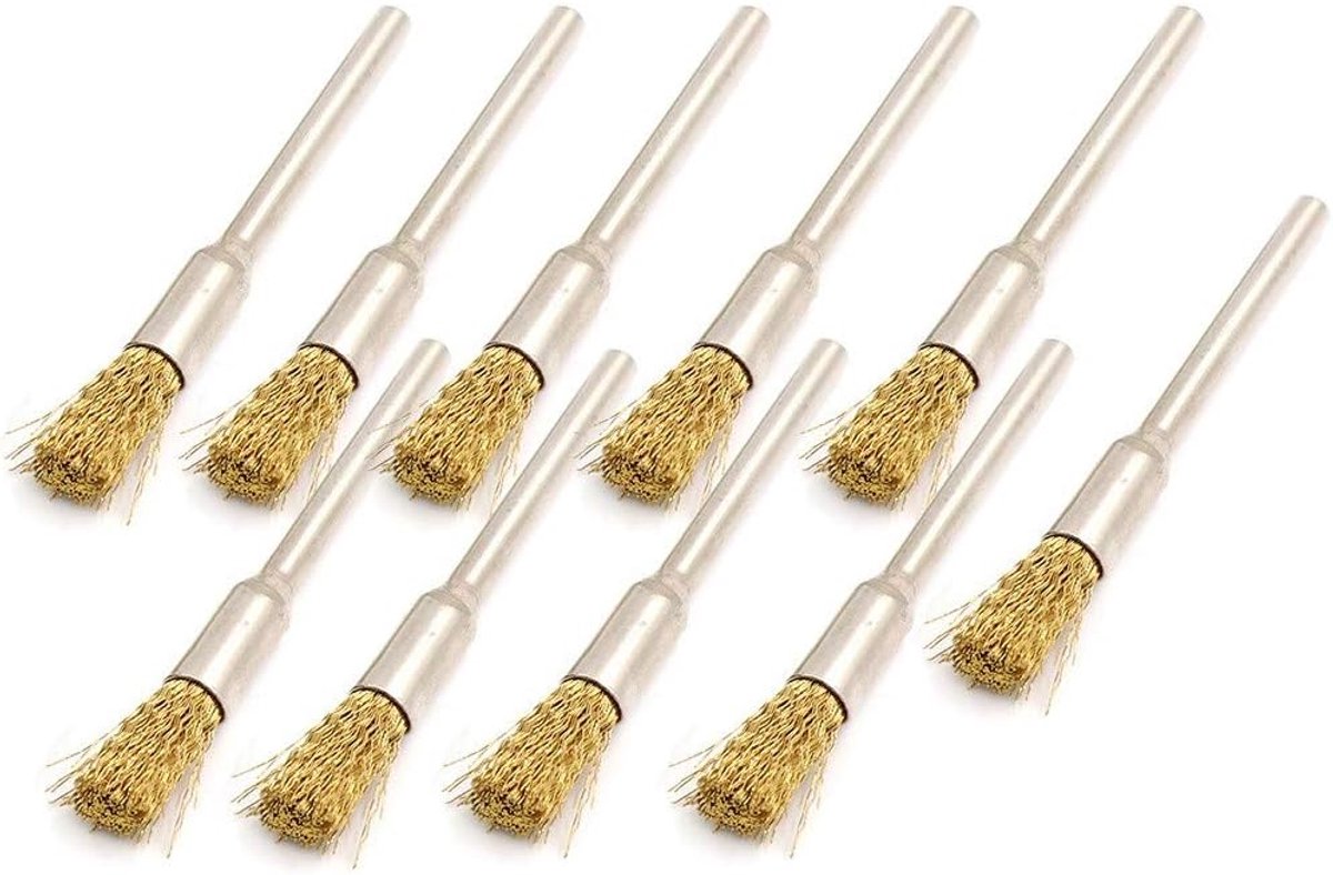 Mini metaalborstels 3,175 mm - messing - cylinder - ideaal voor precisiewerk - ShopVlot