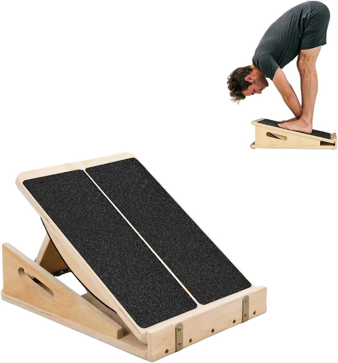Kuitstretcher met 5 verstelbare hoeken - houten schuine plank - draagbaar met handvat - ideaal voor thuistraining - ShopVlot