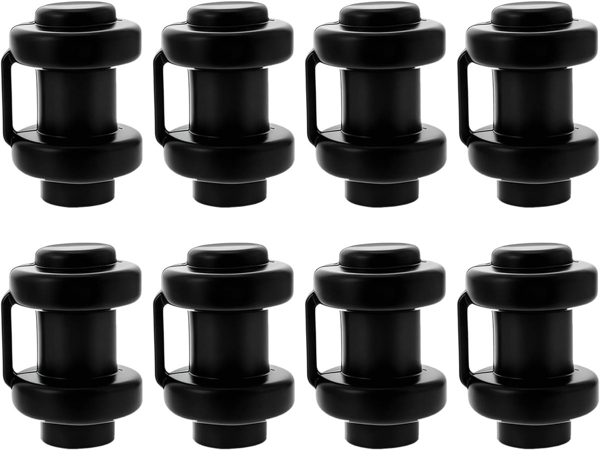 Trampoline-eindkappen 25 mm - afsluitdoppen voor netstangen - set van 8 - bescherm uw trampoline - ShopVlot