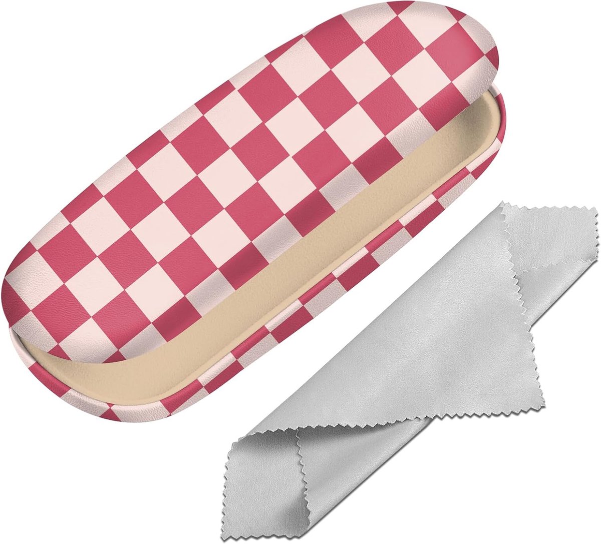 Glasses Case Hard Shell Protective Case for Glasses Eyeglasses Box with Cleaning Cloth for Girls Women Cute Aesthetic - ShopVlot