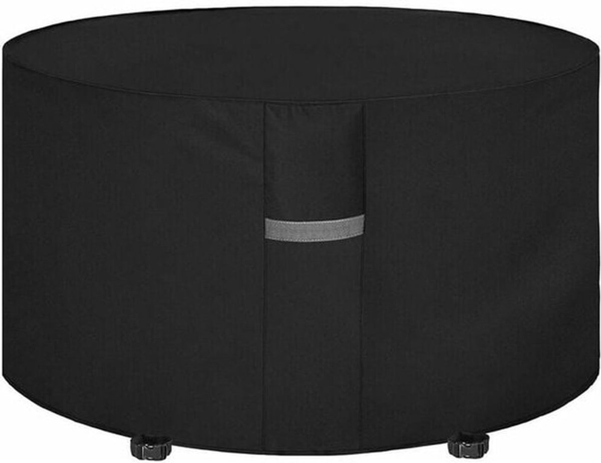 Tuintafelhoes met ventilatieopening - waterdicht - winddicht - anti-uv - 210D Oxford stoffen patiosethoes - 128 x 71 cm - zwart
