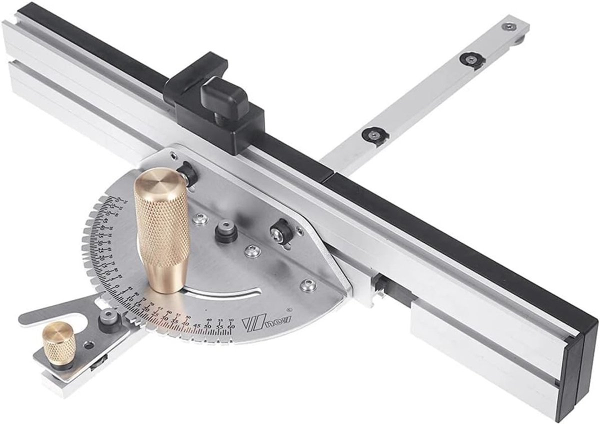 Mitre Jig en Box Scharnier - Verstelbare Flip Stop Kit - Geschikt voor standaard zaagtafels - Precisiewerkzaamheden - ShopVlot