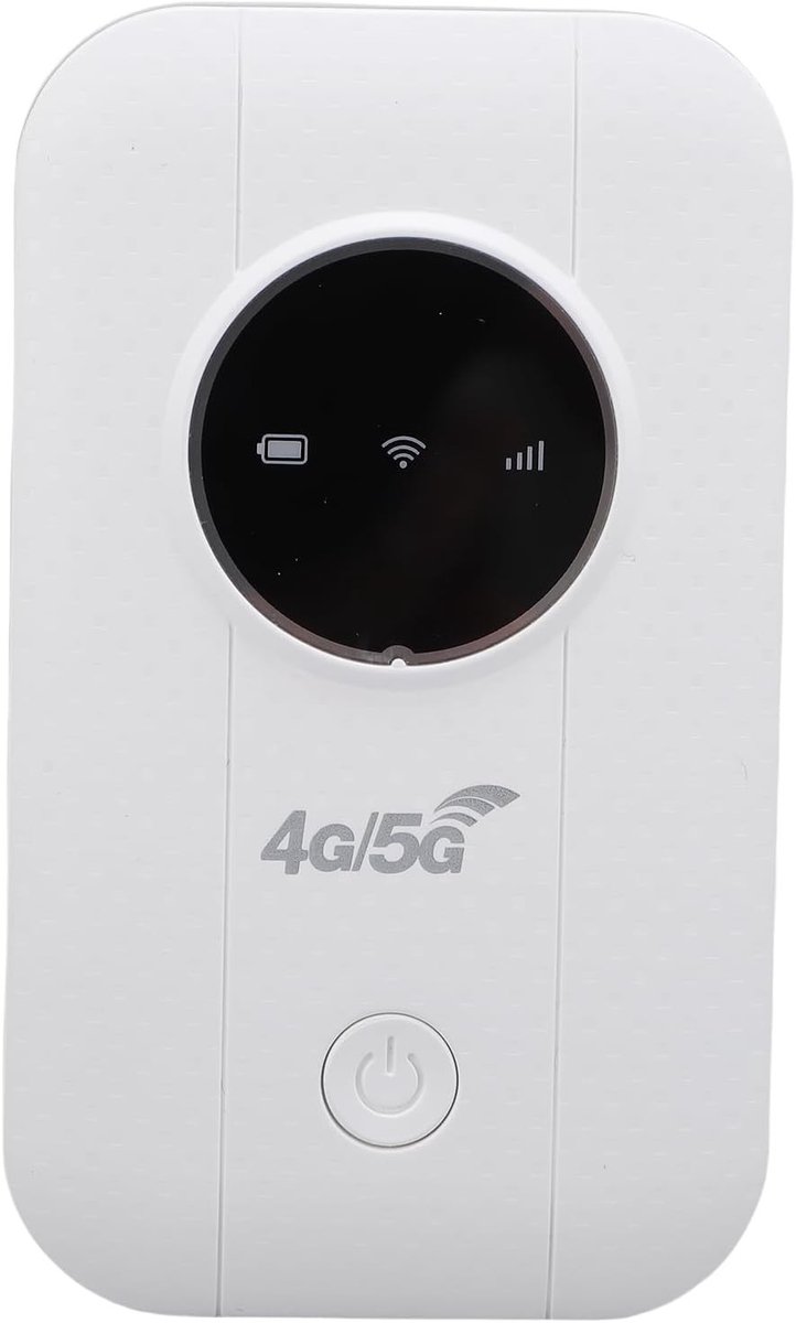 Draagbare 4G/5G WiFi Hotspot voor Mobiele Apparaten tot 300Mbps met SIM Kaart Slot, Verbinding voor Tot 10 Apparaten, Ideaal voor Reizen en Zakelijk Gebruik