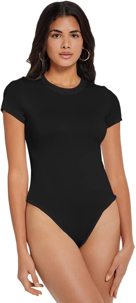 Sportjumpsuit dames - Ronde hals, korte mouwen - Naadloze overall - Figuurvormend voor workouts - ShopVlot