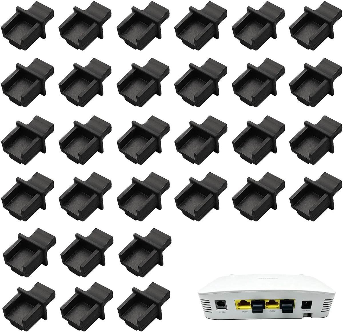 Solidchoice - Set van 30 RJ45 Stofdoppen voor Ethernetpoorten