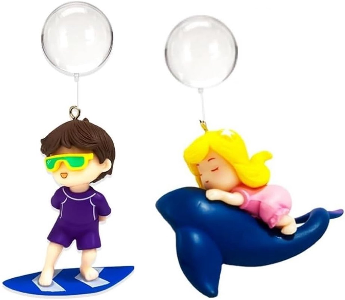 Schattige Duiker Decoraties voor Aquarium, 2 Stuks - Leuke Ornamenten en Accessoires voor Vis Tank Decoratie