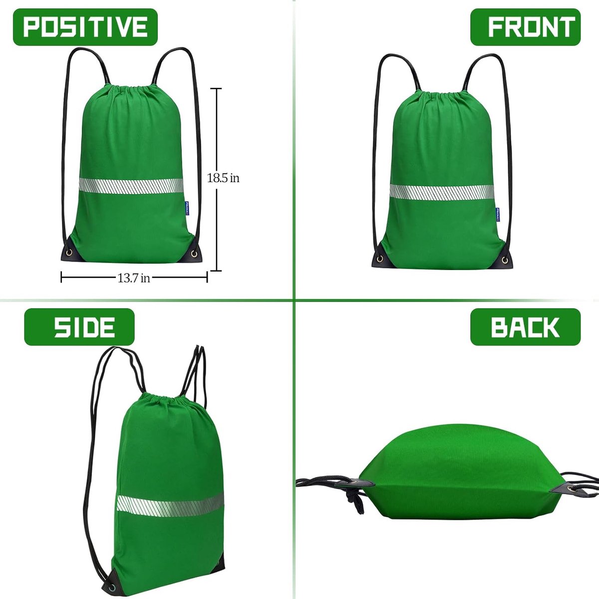 Drawstring backpack geel oranje roze - sporttas met buitenvak - verstelbare trekkoord - ideaal voor gym - ShopVlot